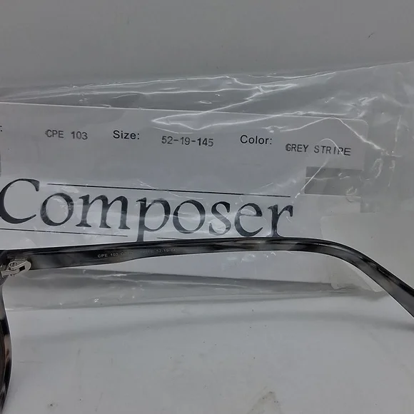 NWT Rxable Composer CPE103 Grey Stripe Unisex Eyeglass  display picture 3